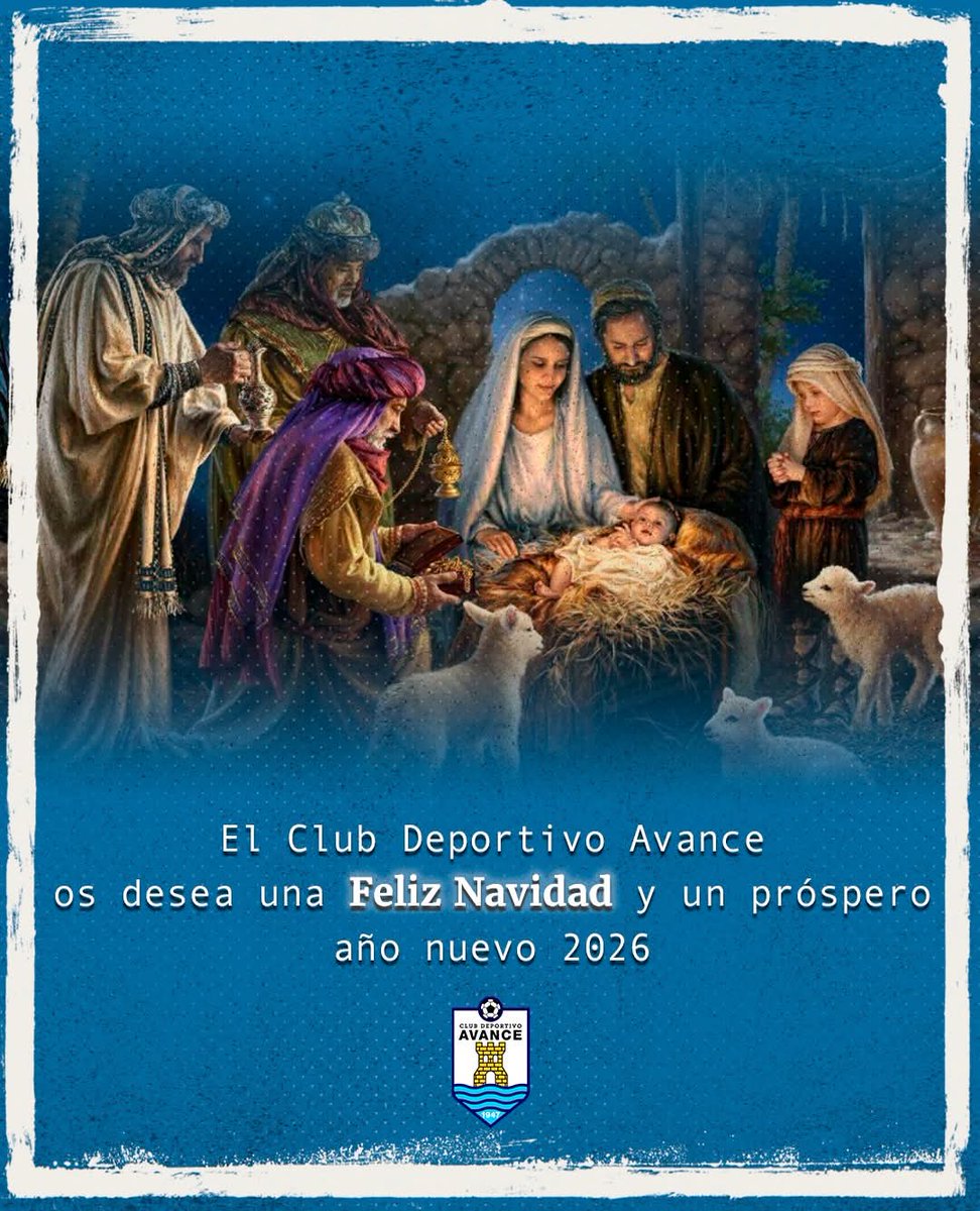 cdavance's tweet image. El Club Deportivo Avance os desea una Feliz Navidad y un próspero año nuevo 2️⃣0️⃣2️⃣6️⃣.
⭐️🎁🔔🕯️🎄☃️
#somosdelavance