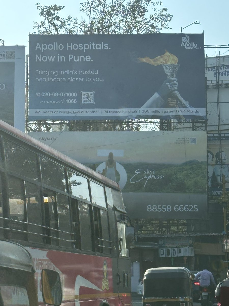 MadAboutStocks_'s tweet photo. I just entered PUNE , this billboard caught my attention π
In my 8th year of holding .
Biased . No Recommendation
#PF7 #ApolloHospitals https://t.co/HxXj9AGcAv