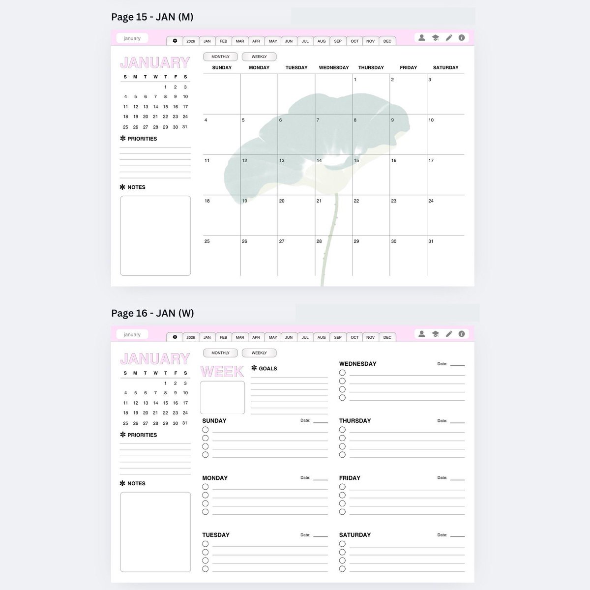 day 5 of making the 2026 planner ! 
( more snippets 🌬️ )