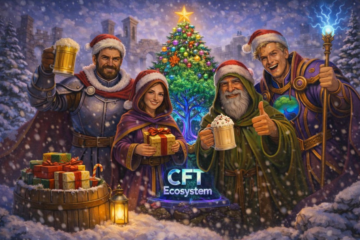 CFTguardians's tweet photo. 🎄 Christmas &amp; New Year’s Giveaway 🎄

5 lucky winners will win 10 CFT each on TRON ⚔️ 

To join:
👍 Like &amp; repost
👣 Follow: @CFTTRC20 &amp; @CFTguardians
👥 Tag 2 friends
🪄 Join:
https://t.co/Ruc8gbvWBu

🗓 Winners announced:
1st January 2026 — 3 PM UTC

Good luck, Guardians! 🧙‍♂️✨ https://t.co/8ABtZOy0nT