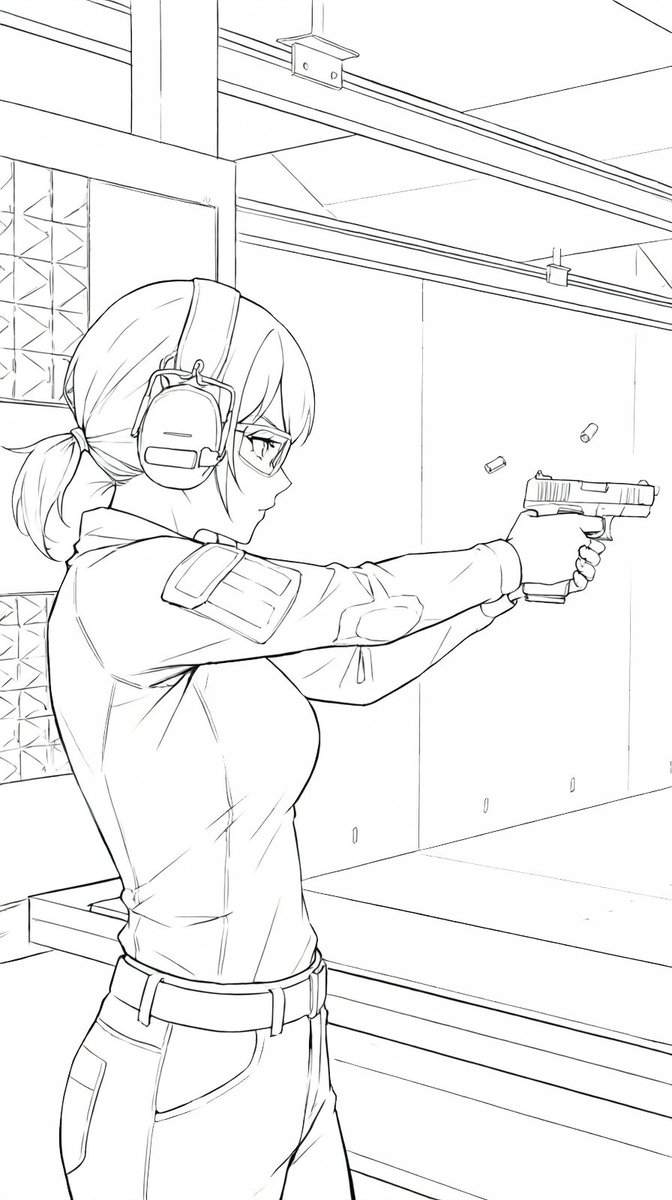 射撃訓練中のシイコさん
本編後、生きてたけど記憶喪失だが武器の扱いは覚えている系ウーマン 