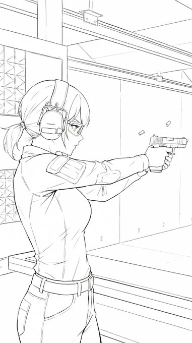 射撃訓練中のシイコさん
本編後、生きてたけど記憶喪失だが武器の扱いは覚えている系ウーマン 