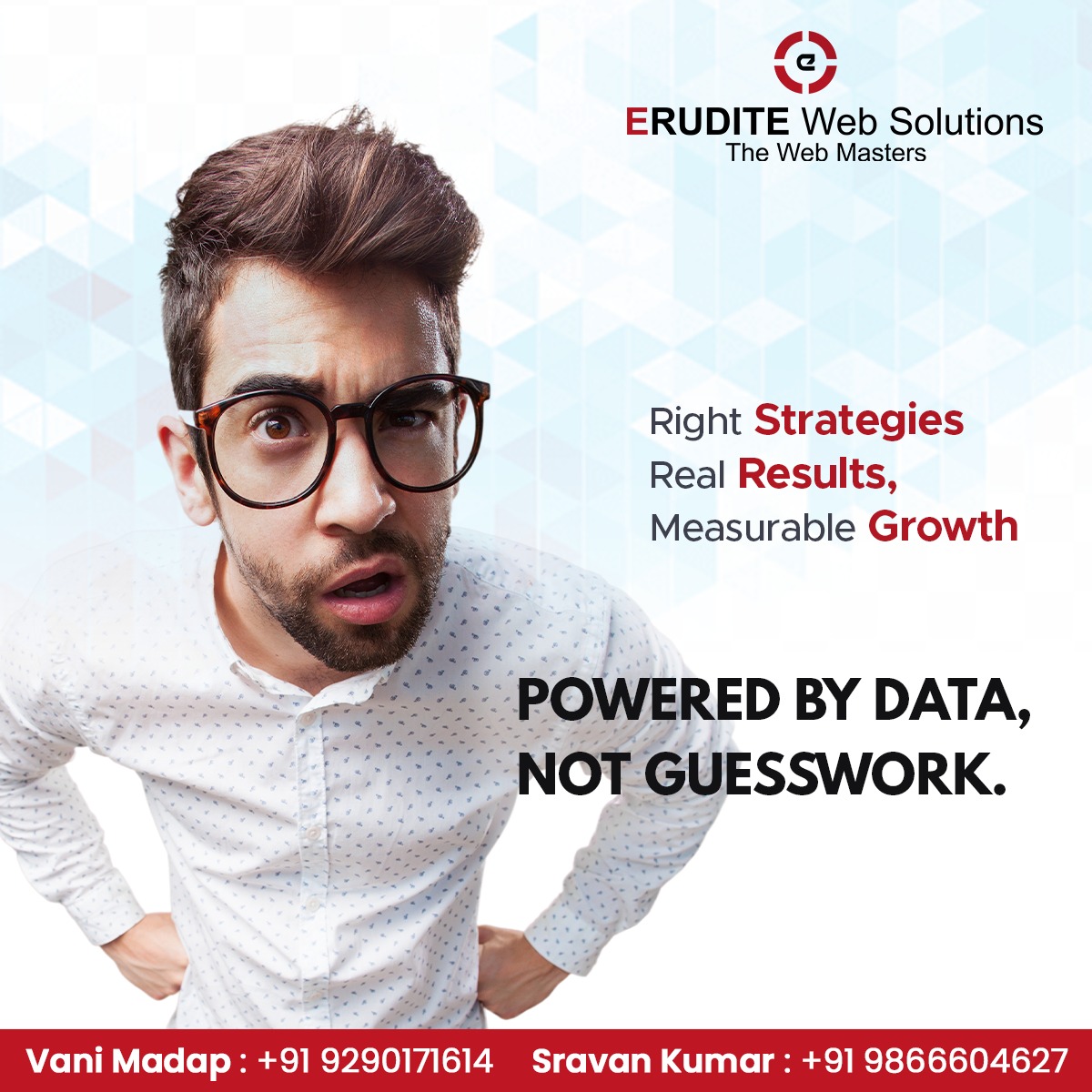Erudite_web_sol's tweet photo. Right strategies lead to real results and measurable business growth.
We turn insights into action with data-driven digital solutions.
Powered by data, not guesswork, for smarter online success.

#DigitalMarketing #WebSolutions #DataDrivenGrowth #BusinessStrategy
#OnlineSuccess https://t.co/90BF9bypRf