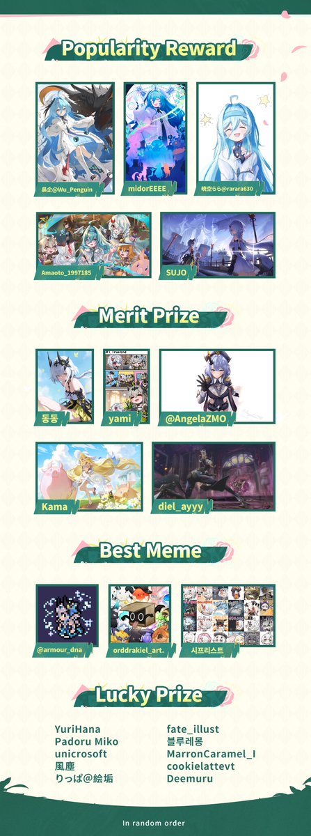 DNAbyss_EN's tweet image. DNArt | UGC Event Winners Announcement

Dear Phoxhunters,
After a fair and impartial voting process, we're excited to announce the winning entries of the DNArt UGC Event!

✦ Winners Announcement ✦
Thank you to all Phoxhunters for your enthusiastic participation and incredible…