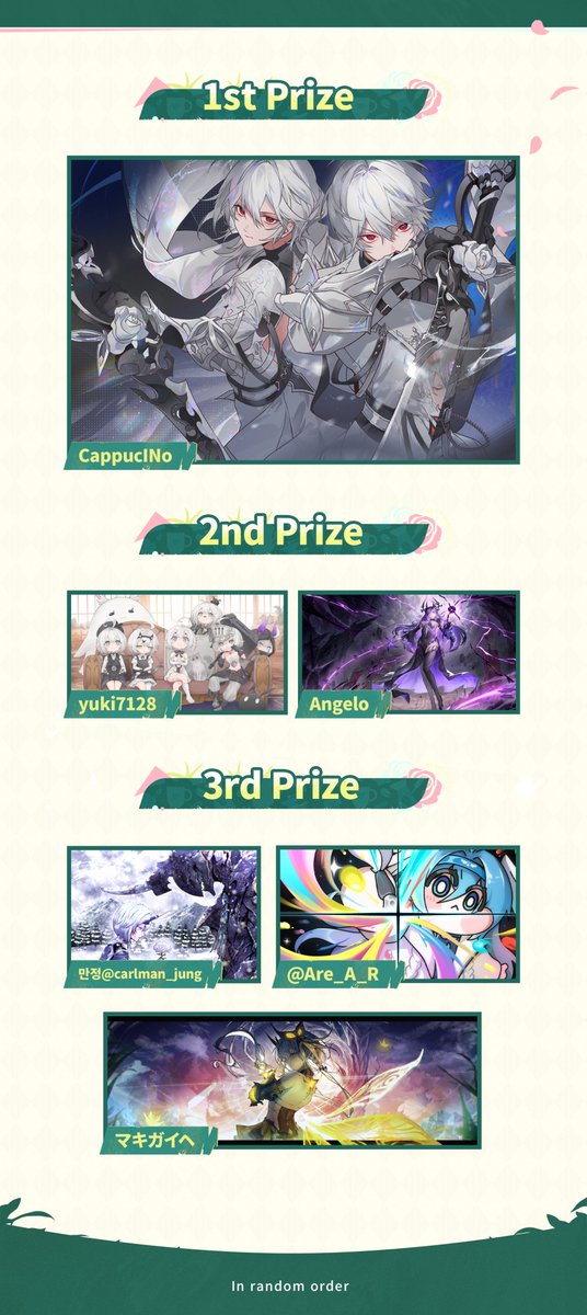 DNAbyss_EN's tweet image. DNArt | UGC Event Winners Announcement

Dear Phoxhunters,
After a fair and impartial voting process, we're excited to announce the winning entries of the DNArt UGC Event!

✦ Winners Announcement ✦
Thank you to all Phoxhunters for your enthusiastic participation and incredible…