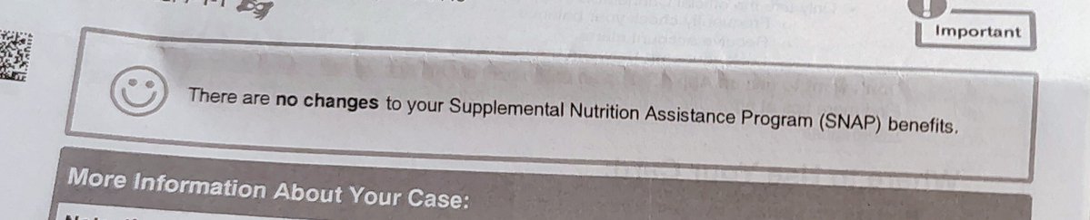 talyaTheeEnby's tweet image. My SNAP denial came with the 988 suicide hotline on the envelope and a smiley face inside. This is what “support” looks like under austerity: crisis lines instead of material care.