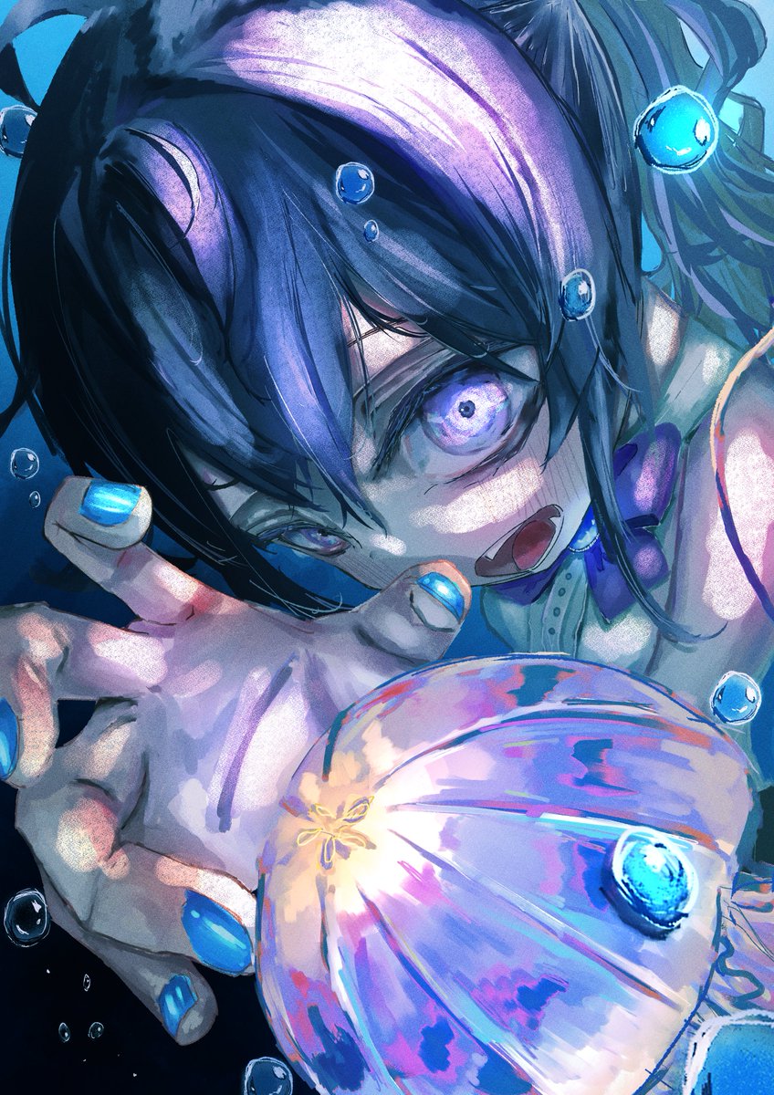 『くらげ少女』
今回描いた曲絵です

#イラスト #illustration #少女 #くらげ