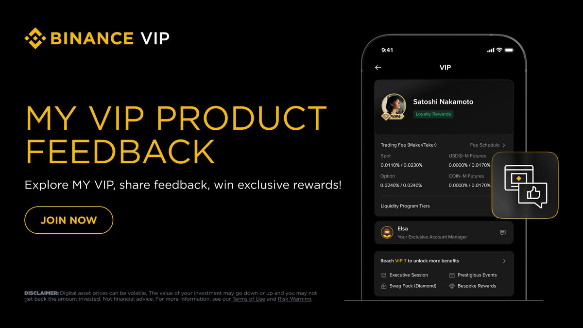 BinanceVIP's tweet image. Your feedback is invaluable in shaping our roadmap at #Binance 

Elevate your experience with Binance’s My VIP feature, your dedicated in-app VIP hub. Share your feedback and unlock exclusive swag and rebate vouchers!

Join now 👉binance.com/en/activity/tr…