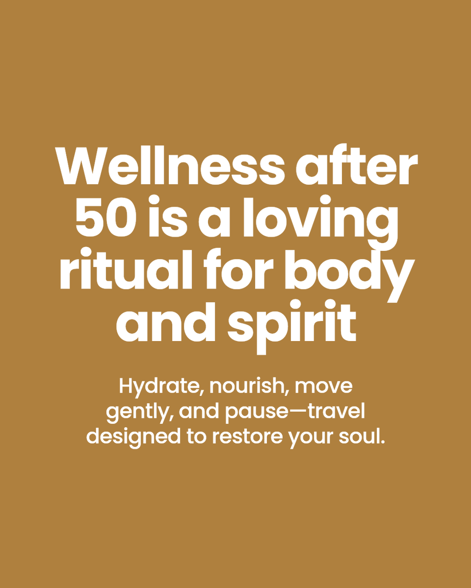AngelaJaneLife's tweet photo. Wellness after 50 is a loving ritual for body and spirit. Hydrate, nourish with fresh foods, move gently. Pause for quiet moments. You deserve travel that restores your soul. #WellnessTravel #TravelWithPurpose

Follow for more inspirations https://t.co/RYy8nQoAeH https://t.co/soFEULhCXh