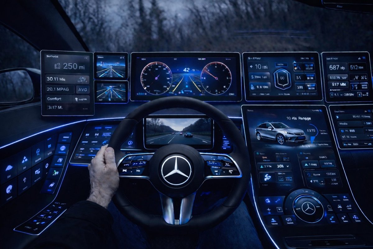 خطة المرسيدس عشان تنافس التقنية الموجودة في سيارة تيسلا والسيارات الصينية : 
.
.