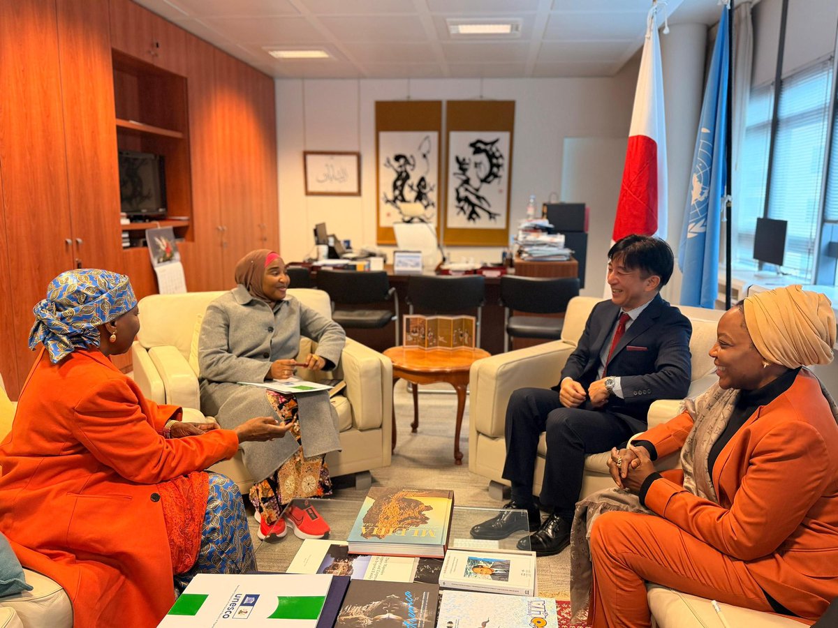AishaMGarba's tweet image. During our engagements in Paris, we held a productive meeting with the Permanent Delegate of Japan to UNESCO, reaffirming the long-standing friendship and strong cooperation between Nigeria and Japan, both within UNESCO and at the bilateral level, with education remaining a…