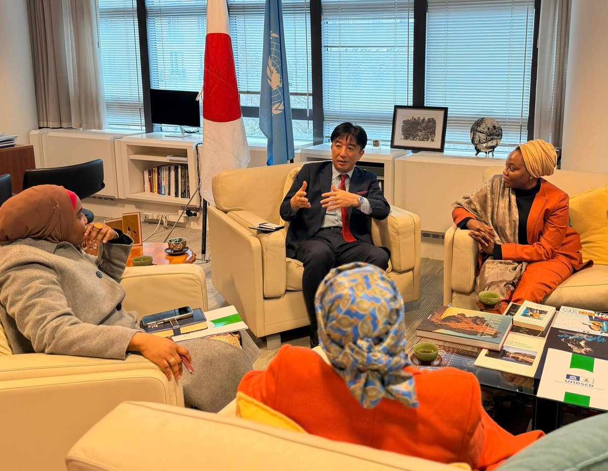AishaMGarba's tweet image. During our engagements in Paris, we held a productive meeting with the Permanent Delegate of Japan to UNESCO, reaffirming the long-standing friendship and strong cooperation between Nigeria and Japan, both within UNESCO and at the bilateral level, with education remaining a…