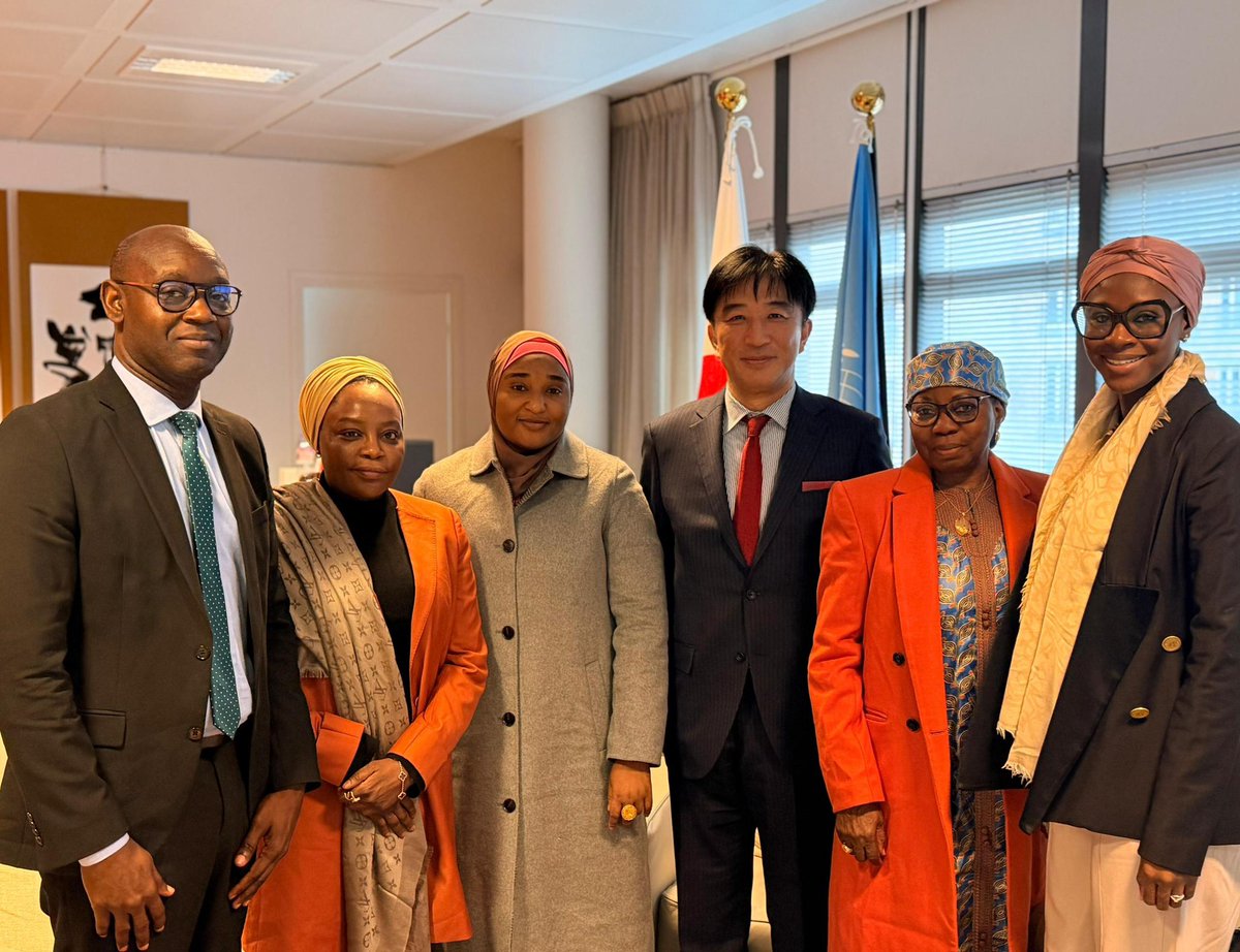AishaMGarba's tweet image. During our engagements in Paris, we held a productive meeting with the Permanent Delegate of Japan to UNESCO, reaffirming the long-standing friendship and strong cooperation between Nigeria and Japan, both within UNESCO and at the bilateral level, with education remaining a…