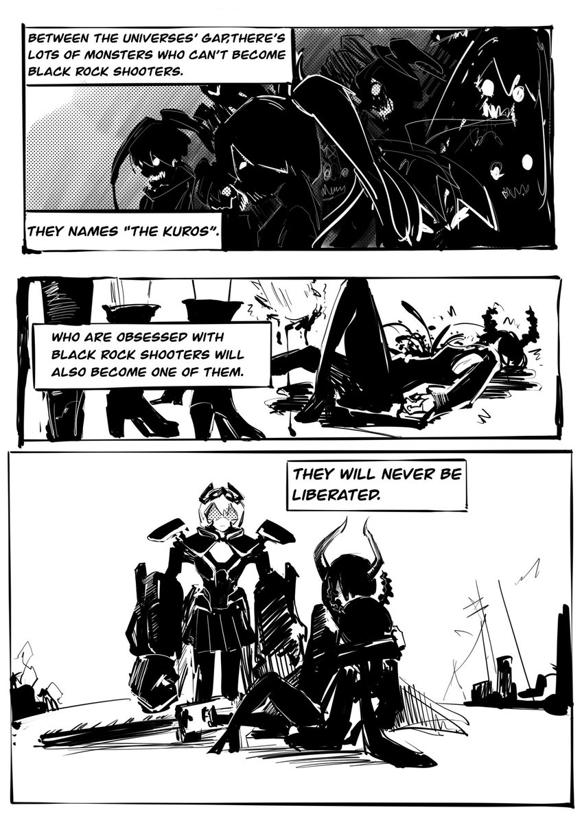 DRFB003's tweet image. Black Rock ShooterS - part2
*This is a fan comic.All copyrights pertaining to "Blcak Rock Shooter" are reserved by the copyright holder.
#ブラックロックシューター #blackrockshooter #fanart #fandom #fancomic #manga