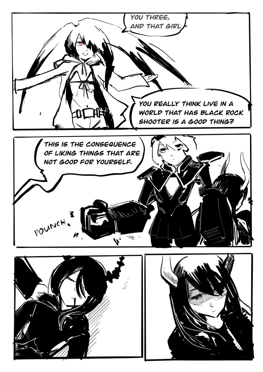 DRFB003's tweet image. Black Rock ShooterS - part3
*This is a fan comic.All copyrights pertaining to "Blcak Rock Shooter" are reserved by the copyright holder.
#ブラックロックシューター #blackrockshooter #fanart #fandom #fancomic #manga