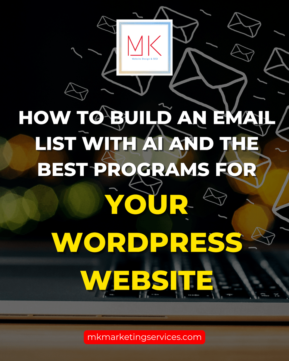 mkwebsiteandseo's tweet photo. How to Build an Email List with AI and the Best Programs for Your WordPress Website!
https://t.co/N55e7vhJjR 
#MKMarketing #EmailList #Wordpress https://t.co/eJaBZWJndO