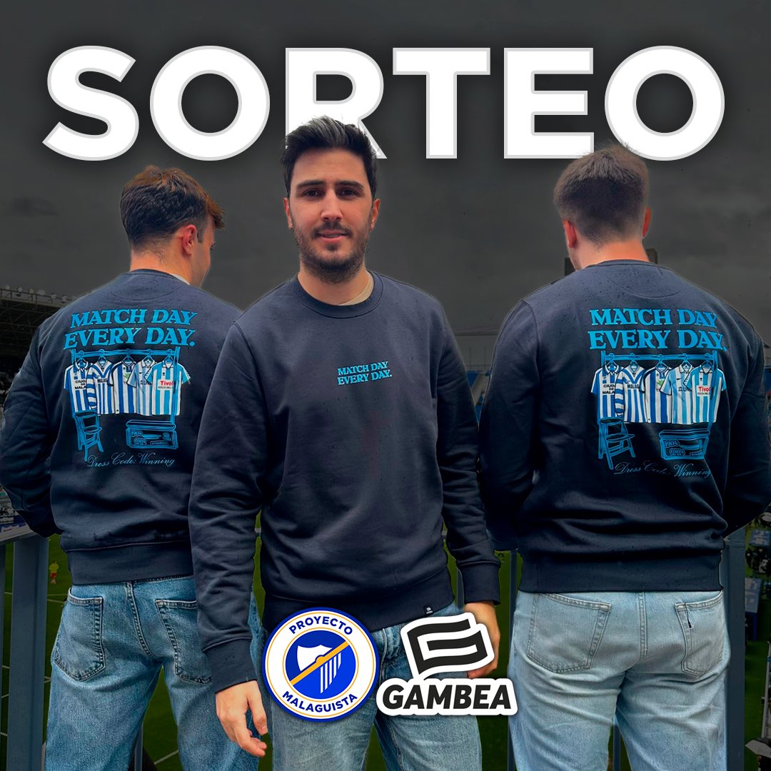 ProyectoMCF's tweet photo. 👕🎁  ¡¡SORTEO!!

Gracias a @gambeashop, sorteamos uno de sus productos (sudadera o camiseta) malaguistas entre todos los que participen.

Requisitos:

1. Seguir a @gambeashop y @ProyectoMCF 
2. Mencionar aquí a dos amigos
3. RT a esta publicación

Ganad@r, el 26 de diciembre. https://t.co/62rHWacPMG