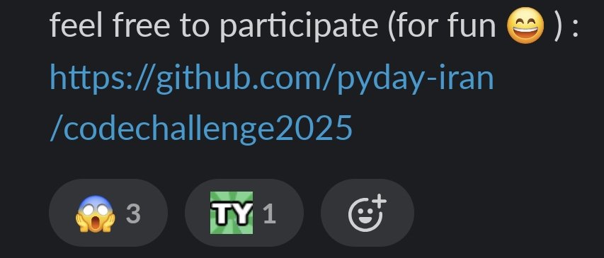 AliTavallaie's tweet photo. چلنج #pyday رو گذاشم تو اسلک psf 
واکنش ها جذاب بود. 
پ.ن. اینا cpython دولوپرن :))) https://t.co/smlwPZb5oq
