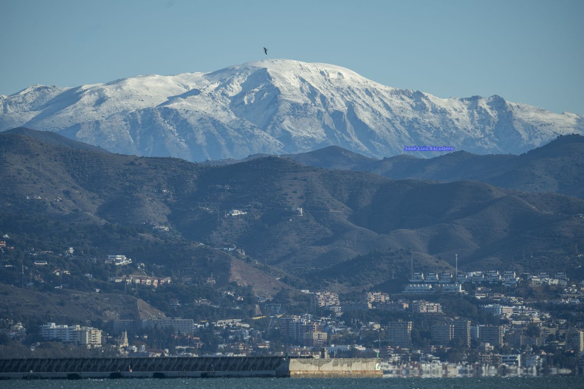Málaga se viste de blanco. Sierra de las Nieves y la Maroma, utilizando el objetivo 200x600.