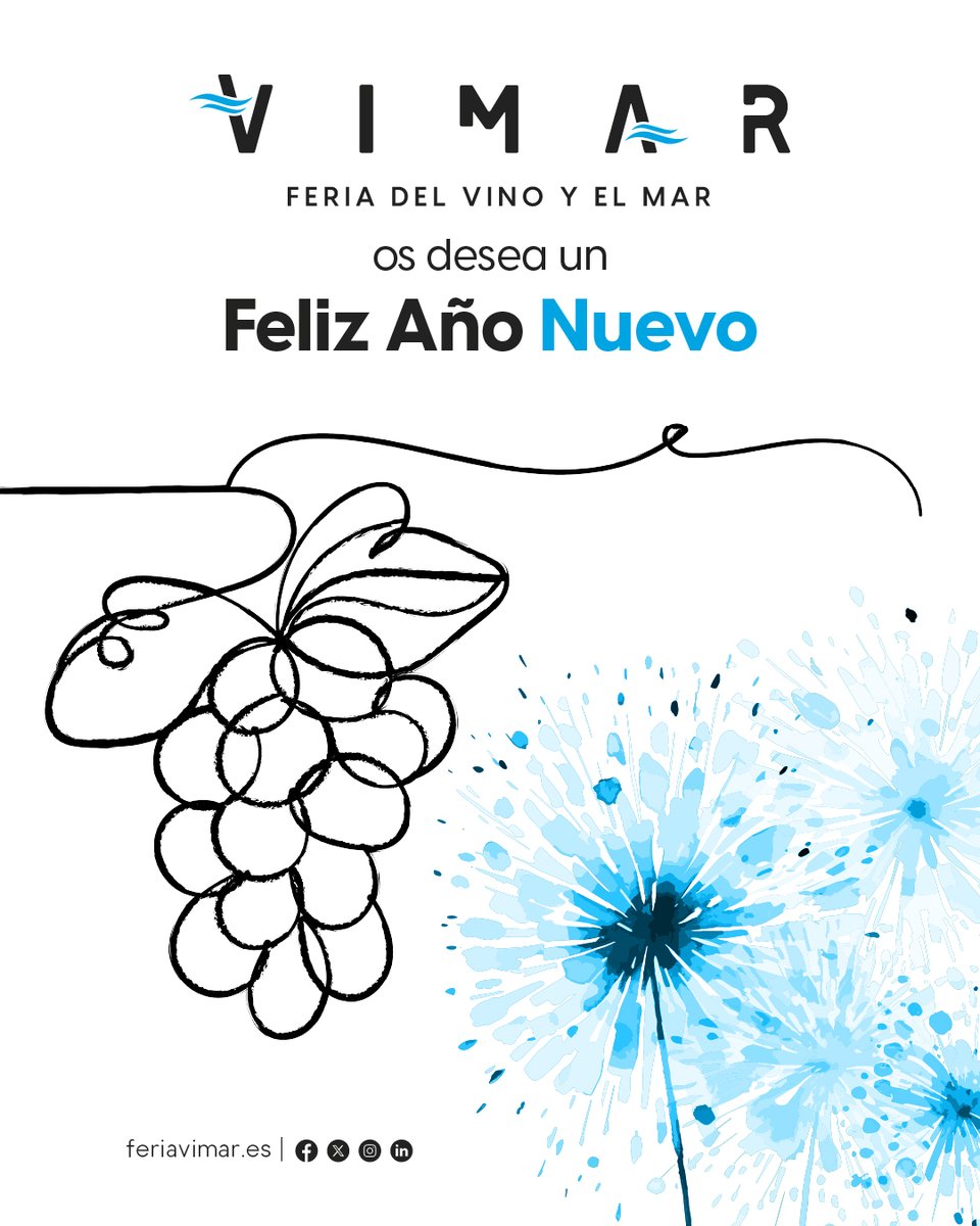✨ 𝗙𝗲𝗹𝗶𝘇 𝗔𝗻̃𝗼 𝗡𝘂𝗲𝘃𝗼.

Que 𝟮𝟬𝟮𝟲 nos encuentre mirando a 𝗻𝘂𝗲𝘃𝗼𝘀 𝗵𝗼𝗿𝗶𝘇𝗼𝗻𝘁𝗲𝘀, con la copa medio llena y el 𝗰𝗼𝗿𝗮𝘇𝗼́𝗻 𝗮𝗯𝗶𝗲𝗿𝘁𝗼.

💙 Por un año de 𝗺𝗮𝗿, 𝘃𝗶𝗻𝗼 y momentos que merezcan ser recordados 🍷🌊.

#Año2026 #AñoNuevo #VIMAR