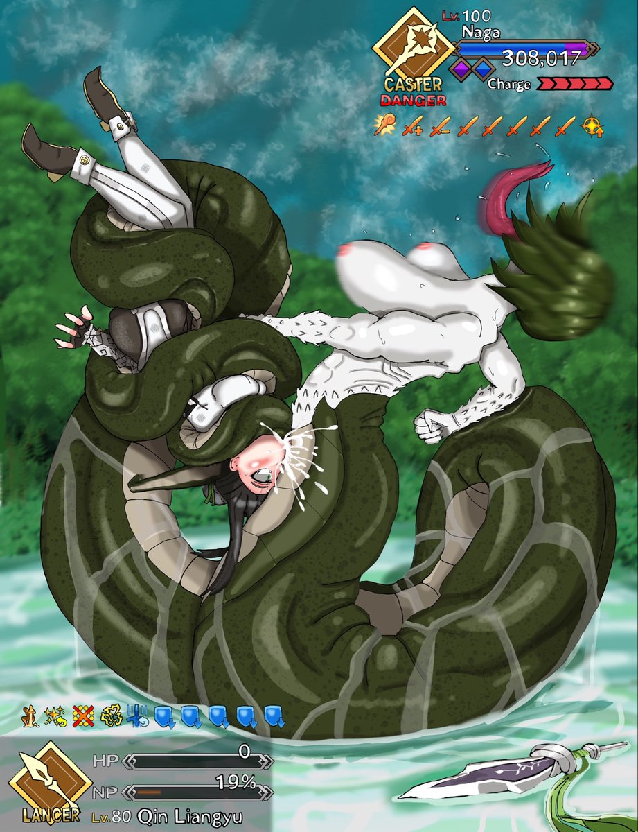 Jacksazan3's tweet photo. Qin Liangyu x Naga [EN HUD] https://t.co/Y50loB89Cg