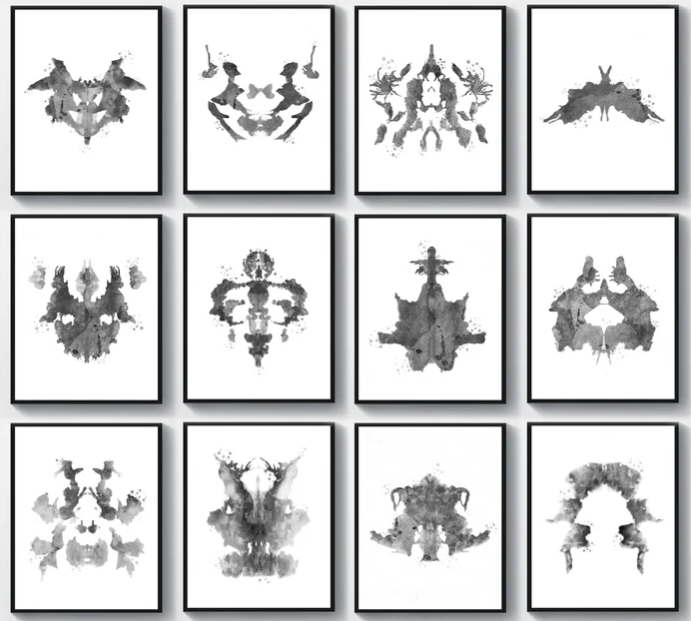 Sarmy_te's tweet photo. Roršaha tests darbojas kā ekrāns, uz kura tu projicē savu iekšējo pasauli.  Ja tu saskati "priecīgus cilvēkus", tas liecina par tavu sociālo orientāciju, ja "bioloģiskas struktūras" – par analītisku prātu. https://t.co/xwhwkD3OrJ