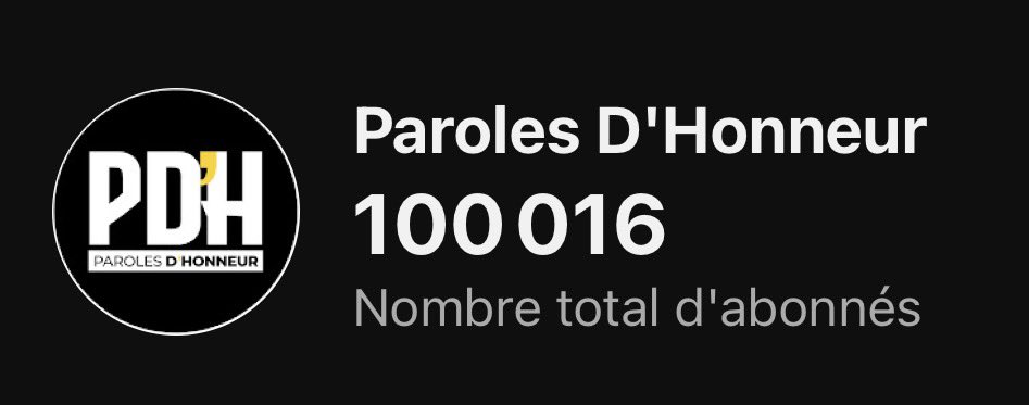 🚨L’OBJECTIF 100k SUR YOUTUBE EST ATTEINT !! 🚨

Pile avant 2026, nous venons d’atteindre les 100 000 abonnés sur notre chaîne YouTube ! Merci à toutes les personnes qui ont rendu cela possible ❤️! 

RDV en 2026 pour continuer l’aventure PDH !
