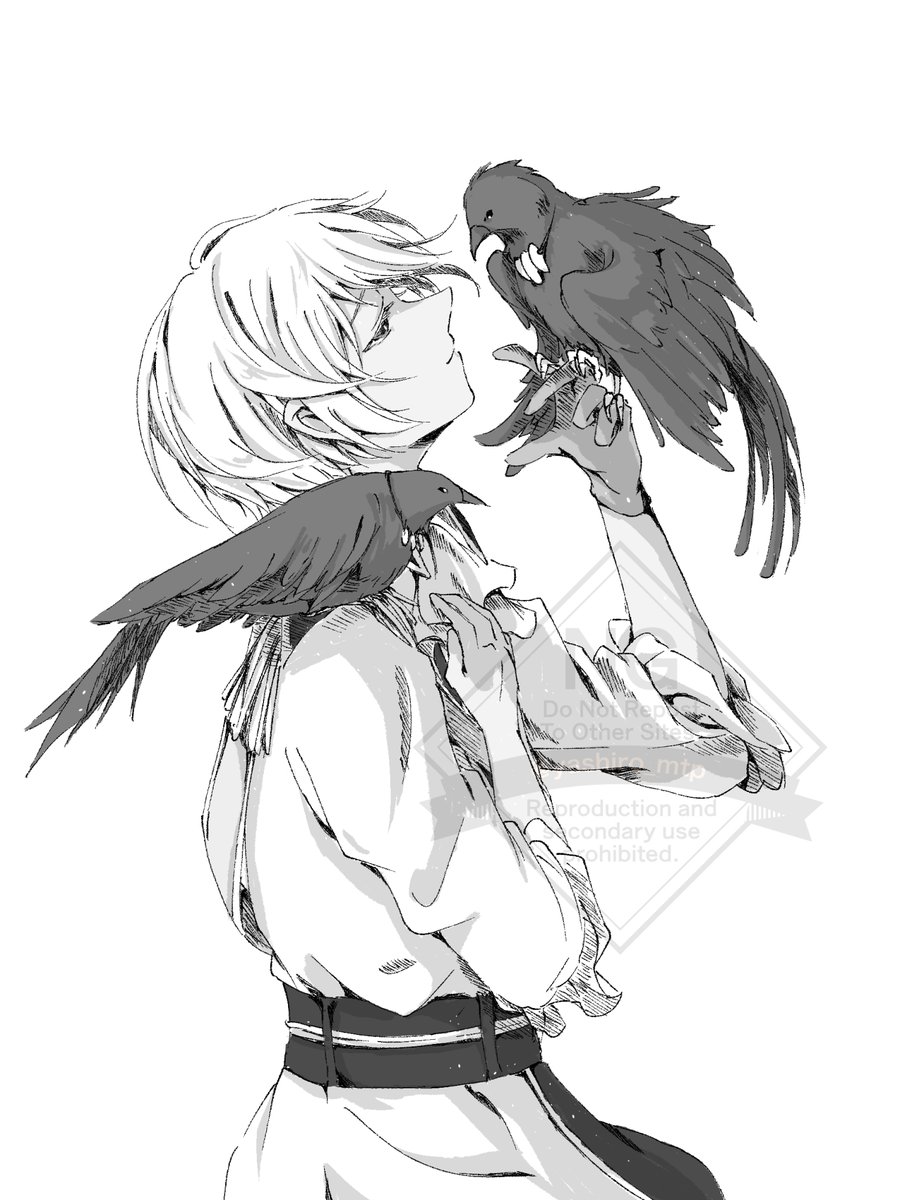 【F0号】八咫烏と月 八咫烏 – The yata-garasu – – Shun Art