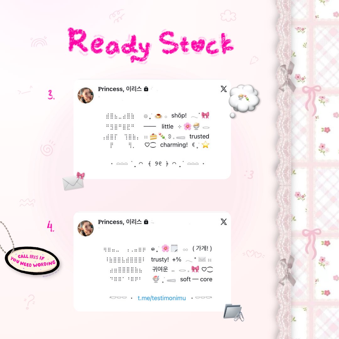 wordinh's tweet image. ⠀
help repost juseyo  ..  thx!  ♡

aloōha!  ⭐️🎀  now back in stock  ..  &amp;lt; PINNED WORDING &amp;gt;  ..  siap menhiasi profil akunmu!  🍧  ayo adopsi, hanya 5.500 koin  🥛🍡  happy shopping!  🌸

t #zonaba #zonauang rs ready stock