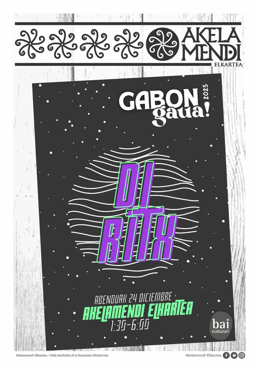 akelamendi's tweet image. ❄️❄️Abenduaren 24ean zatoz gurekin gozatzera!!🔥🔥