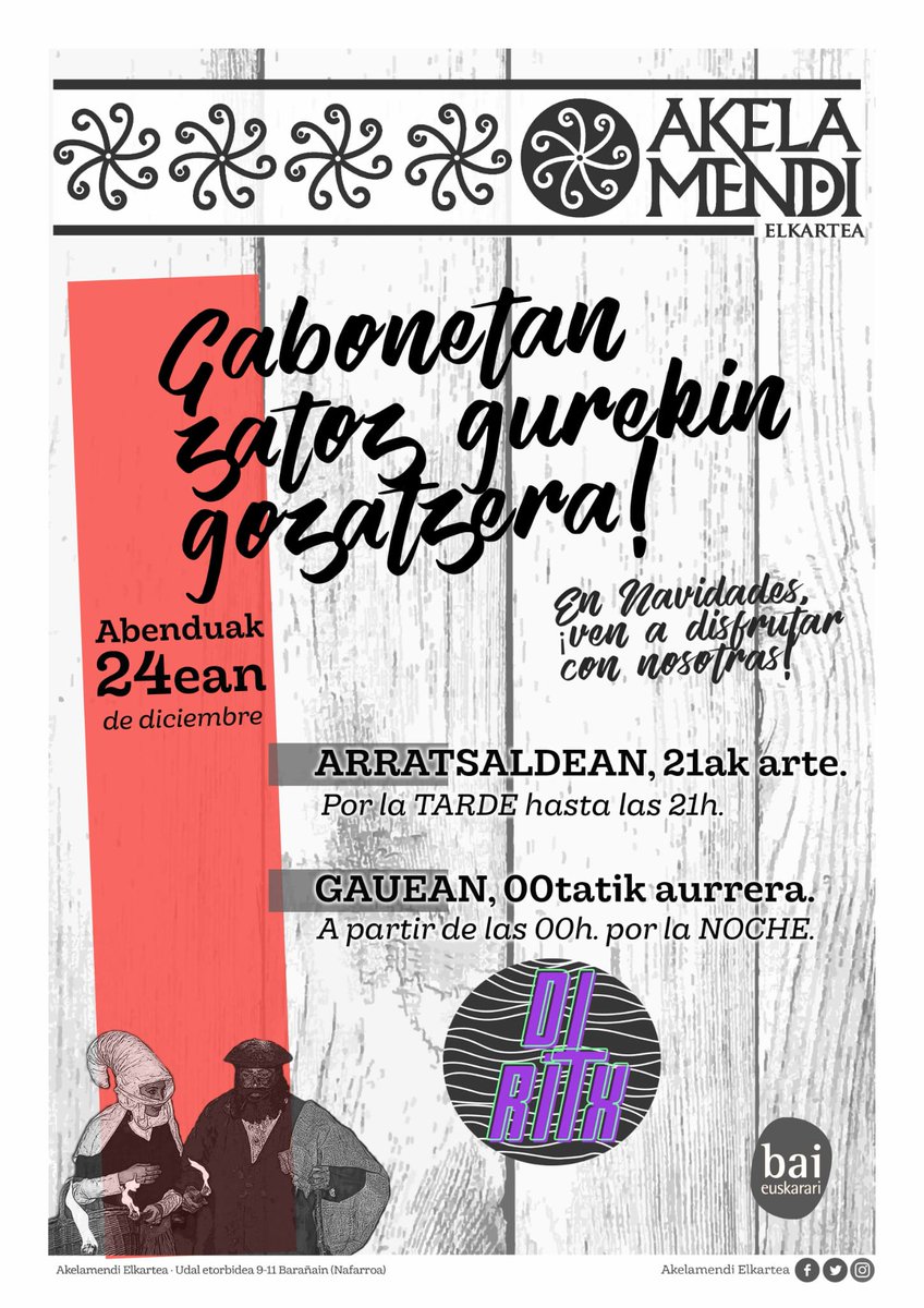 akelamendi's tweet image. ❄️❄️Abenduaren 24ean zatoz gurekin gozatzera!!🔥🔥