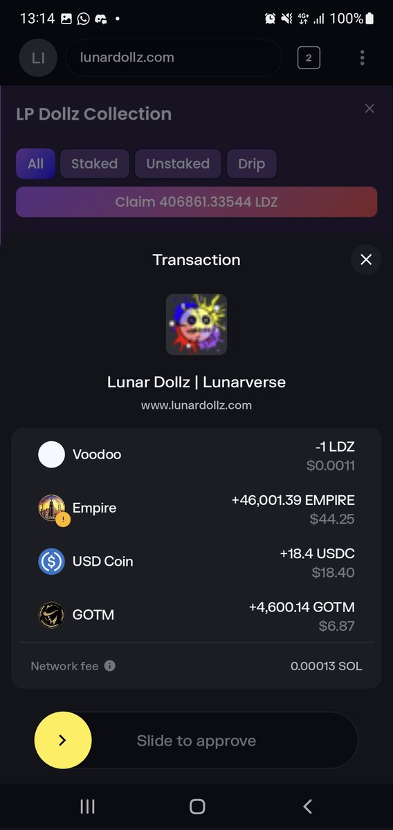 MorLillyNFT's tweet photo. Gm X, gm @LunardollzNft.🌸

What a way to start the week, I just claimed my LP dolls Crown DAO drip. 👑
This month we got a straight $USDC drip along with $EMPIRE token by @Omerta_SOL and $GOTM by @GotmLabz.💎

Thank you so much, Lunar! 💜
It totally pays off to be a doll holder. https://t.co/gpTCBD9GpR