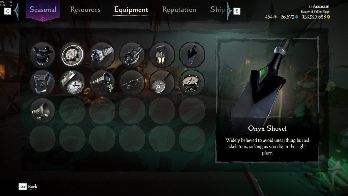 Obsidian set complete 👌 Just need <a href="/SeaOfThieves/">Sea of Thieves</a> to release the Obsidian Blowpipe, Shipbanners, and Captains Curtains (not drapes) 🖤
