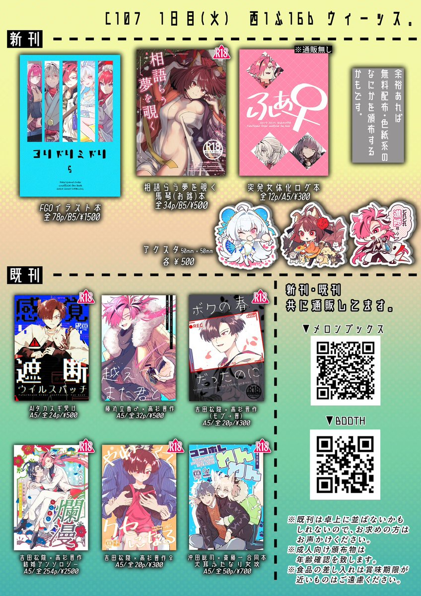 迅さん 【プロフィールご一読下さい☆】 樹碧🌳C107西1ふ16b(1日目) (@kimidori_17_17) / Posts / X