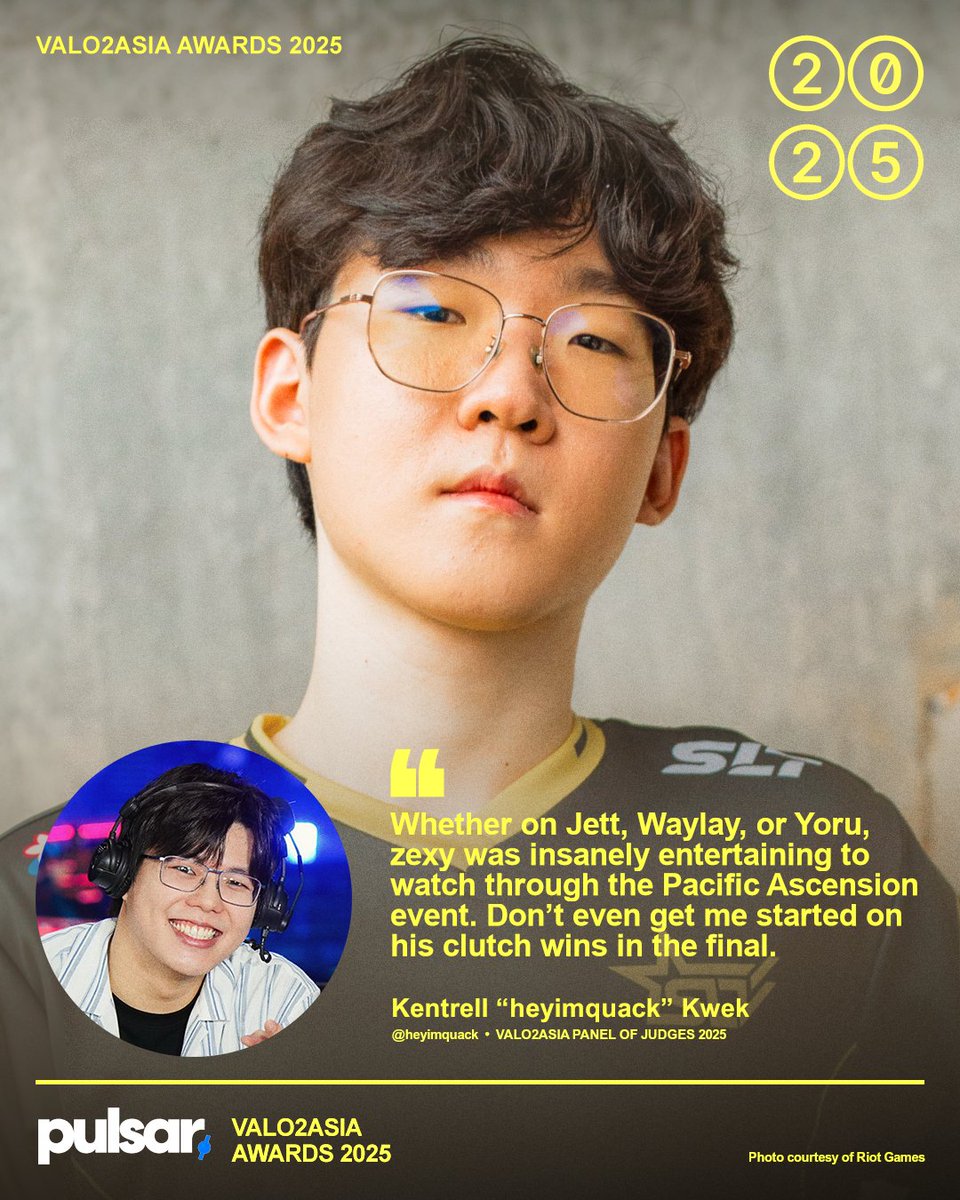 #2 PACIFIC CHALLENGER - zexy (Jang Suk-hyun)

“Brotha, just how many more cracked aimers is Korea gonna spawn?! zexy plays as though he's feeding off pure adrenaline and his opponents' pain alone. This guy relentlessly pushes while going for dangerously risky peeks with an