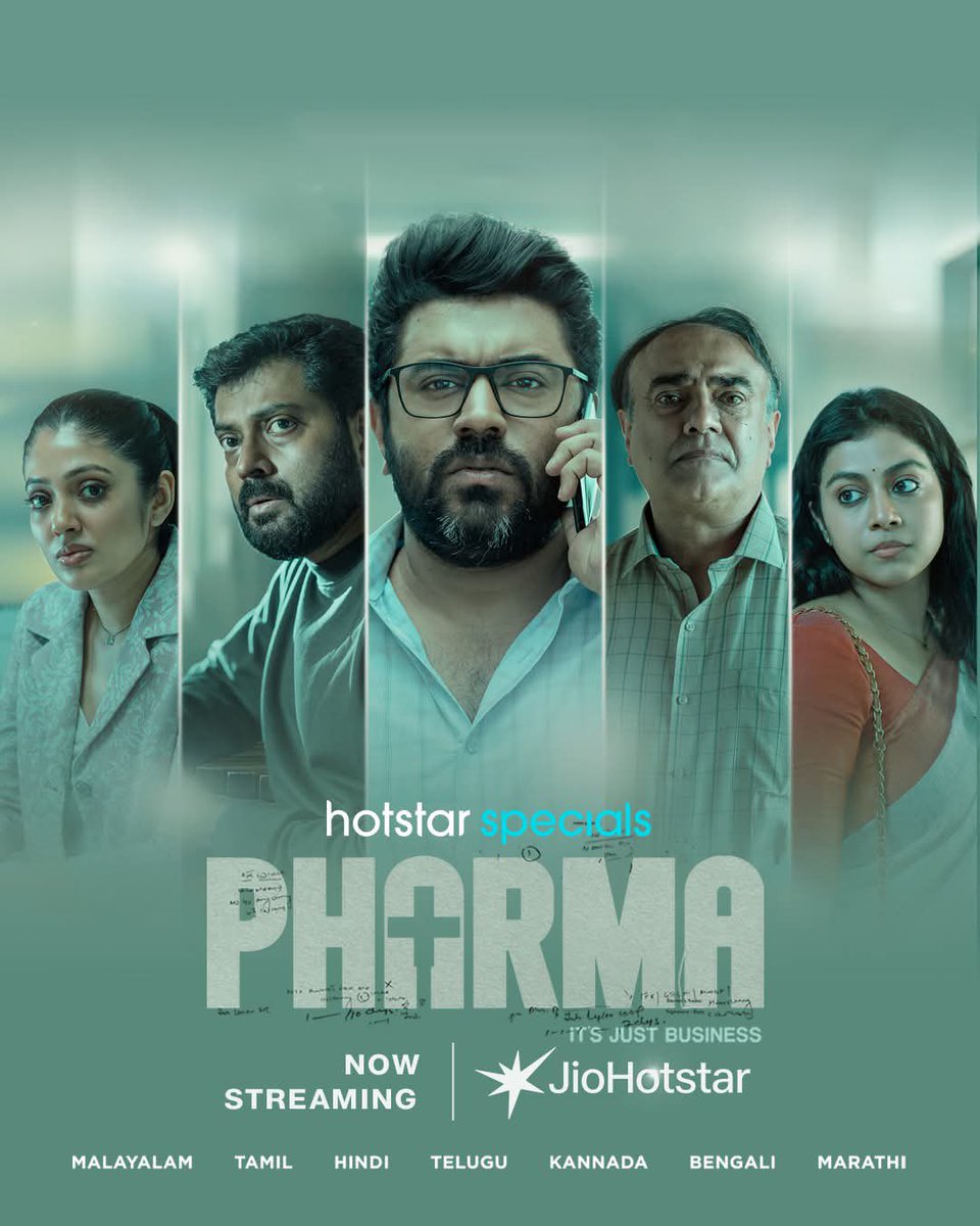 sathishmsk's tweet photo. What makes Pharma stand out is its honesty.
No exaggeration, no melodrama—just a sharp, engaging story. Must-watch.

#JioHotstar #NivinPauly #PRArun https://t.co/qG1luHKqzE