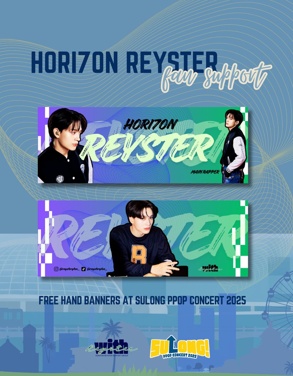 Hello Anchors! We will be giving out limited Reyster hand banners tomorrow at SULONG PPOP Concert. 
SEE YAH THERE!⭐️

#REYSTER 
#HORI7ON 

#SulongPPOP2025 #PPOP 
#Ppopconcert2025