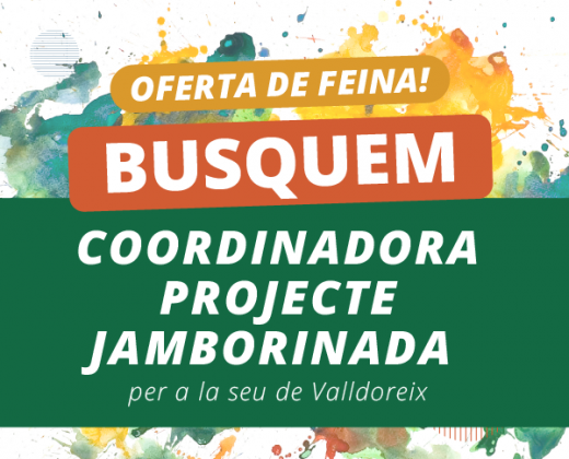 [📢OFERTA DE FEINA]

Vols treballar amb nosaltres?  Convoquem un procés de selecció per a cobrir una plaça de Coordinadora del Projecte Jamborinada a l’Oficina de Serveis Generals (OSG) a Valldoreix.  

Tota la info📷
escoltesiguies.cat/noticia/25301/…