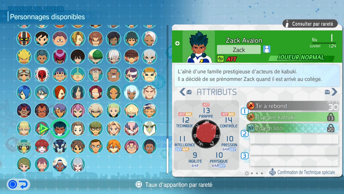 AtlasProtect's tweet image. Les noms FR des techniques ne sont en effet pas figés si l'on compare la MàJ récente et les fichiers du Datamine.
Par exemple, le tir de Zack Avalon "Masque de kabuki" devient "Rupture kabuki" ce matin.
Pareil pour "Insaisissable" =&amp;gt; "Pas furtifs".
#InazumaEleven @MohResEM