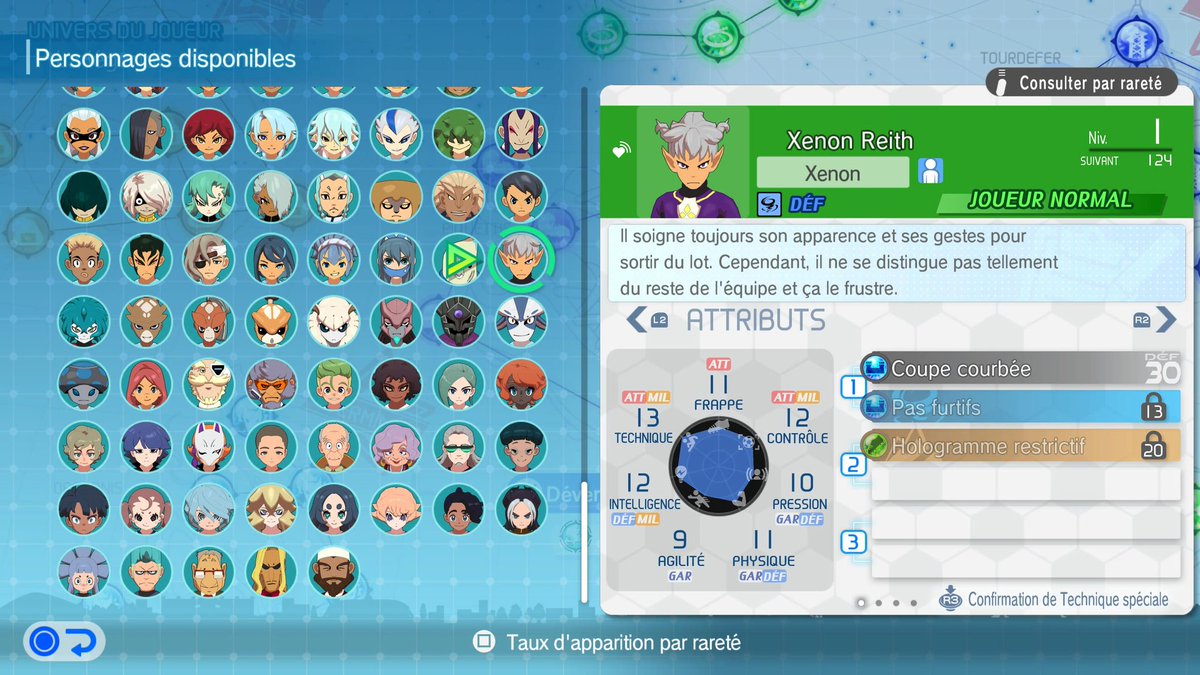 AtlasProtect's tweet image. Les noms FR des techniques ne sont en effet pas figés si l'on compare la MàJ récente et les fichiers du Datamine.
Par exemple, le tir de Zack Avalon "Masque de kabuki" devient "Rupture kabuki" ce matin.
Pareil pour "Insaisissable" =&amp;gt; "Pas furtifs".
#InazumaEleven @MohResEM