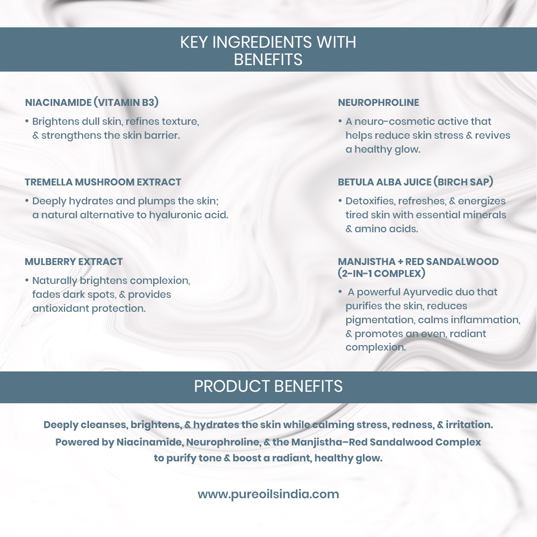 ag_organica's tweet image. Neurode Revitalizing Face Cleanser ✨
A neuro-cosmetic cleanser powered by Niacinamide, Neurophroline &amp;amp; botanical actives to calm, hydrate &amp;amp; brighten skin.
OEM | ODM | Private Label
🌐 pureoilsindia.com

#NeuroCosmetics #SkincareInnovation #PrivateLabel #Cosmeceuticals