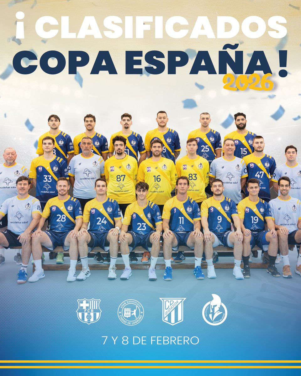 ✅ Hito histórico desbloqueado: por primera vez conseguimos el pase a la Copa de España (7 y 8 de febrero) tras firmar nuestra mejor primera vuelta de la historia. 

𝗢𝗿𝗴𝘂𝗹𝗹𝗼𝘀𝗼 de nuestros #GladiadoresAzules🔥

¡Déjanos tu ENHORABUENA al equipo en comentarios! 👇