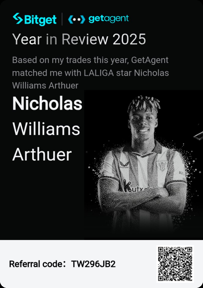 Based on my trades this year, GetAgent matched me with LALIGA star Nicholas Williams Arthuer
bitgetapp.com/activity-hub/2…