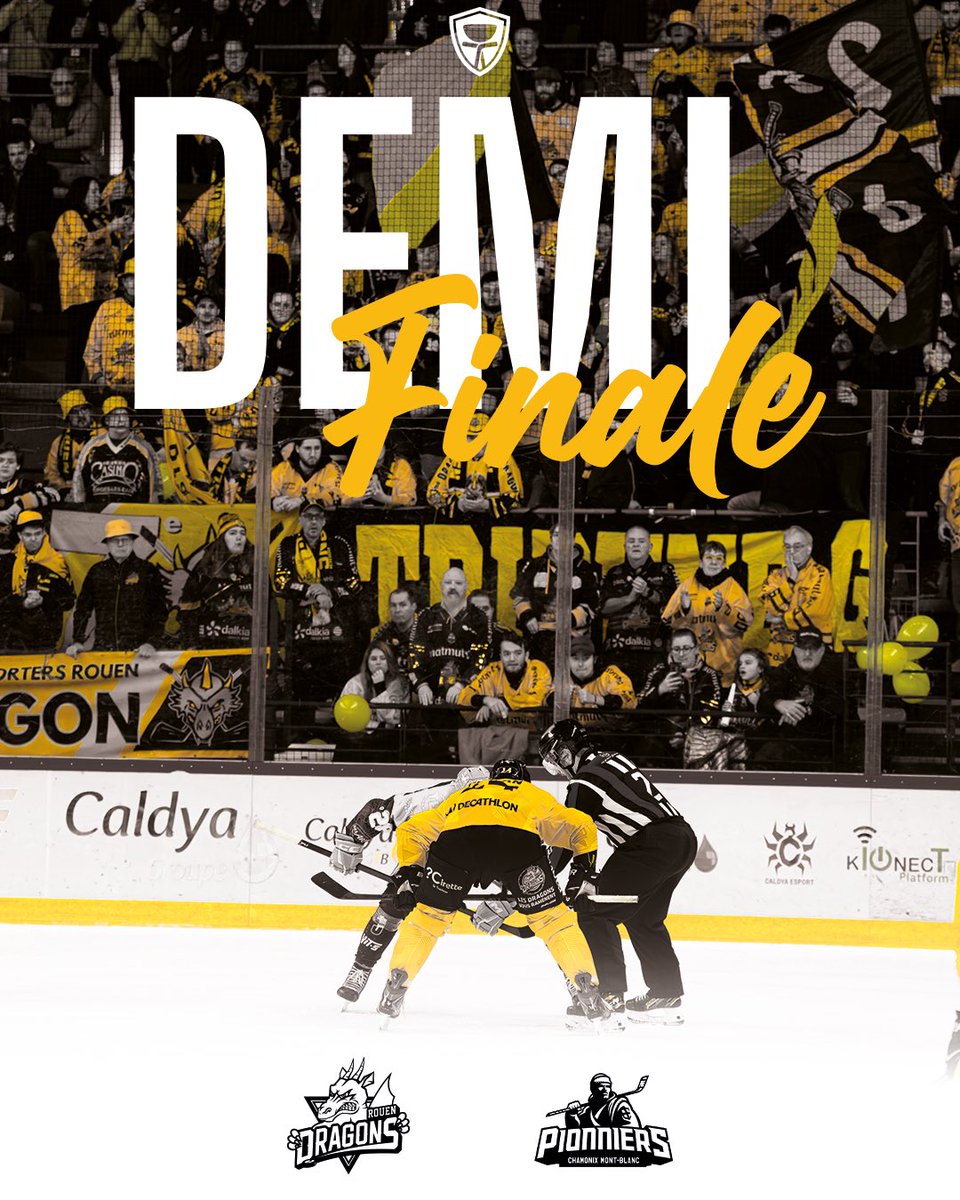 🏒 Demi-finale CDF : Dragons de Rouen vs Chamonix
Les Dragons jouent à domicile pour une place en finale ! 💛🖤
📍 Rouen – 6 ou 7 janvier