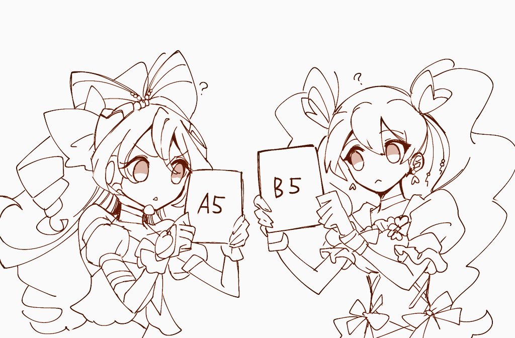 どっちサイズの本にするか迷った時に描いたらくがき…🎤🍑