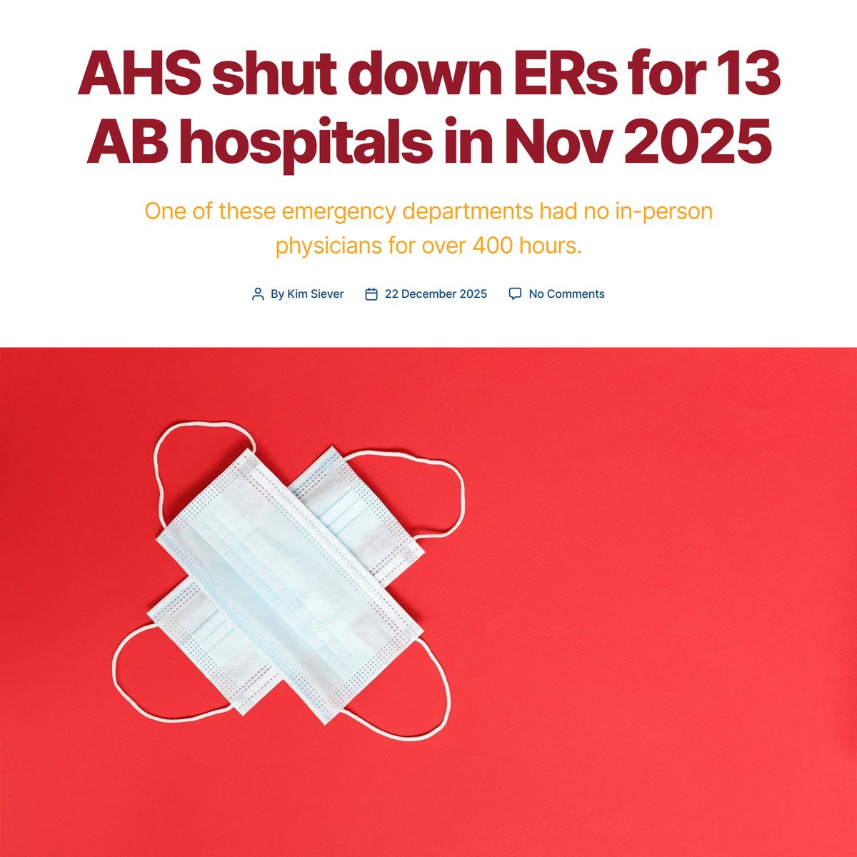 ABWorker's tweet image. Today‘s news story from @kim_siever 

AHS shut down emergency departments for 13 Alberta hospitals last month

albertaworker.ca/news/ahs-shut-…