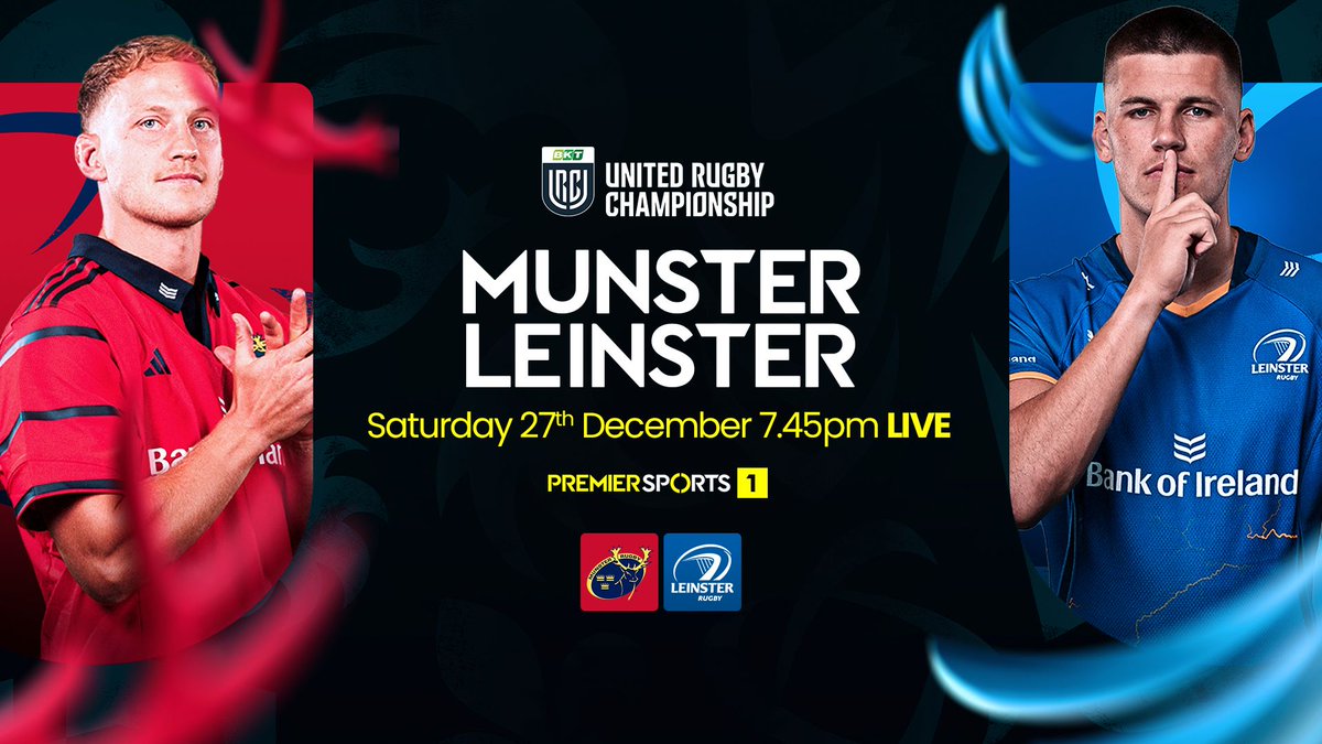 LIVE <a href="/URCOfficial/">BKT United Rugby Championship (URC)</a> Saturday on Premier Sports! 🏉

🏴󠁧󠁢󠁳󠁣󠁴󠁿<a href="/EdinburghRugby/">Edinburgh Rugby</a> 🆚<a href="/GlasgowWarriors/">Glasgow Warriors</a> 🏴󠁧󠁢󠁳󠁣󠁴󠁿
⏱️3pm
📺Premier Sports 1

🇮🇪<a href="/connachtrugby/">Connacht Rugby</a> 🆚<a href="/UlsterRugby/">Ulster Rugby</a> ⚪️🔴
⏱️5:30pm
📺Premier Sports 1

🇮🇪<a href="/Munsterrugby/">Munster Rugby</a> 🆚<a href="/leinsterrugby/">Leinster Rugby</a> 🇮🇪
⏱️7:45pm
📺Premier Sports 1