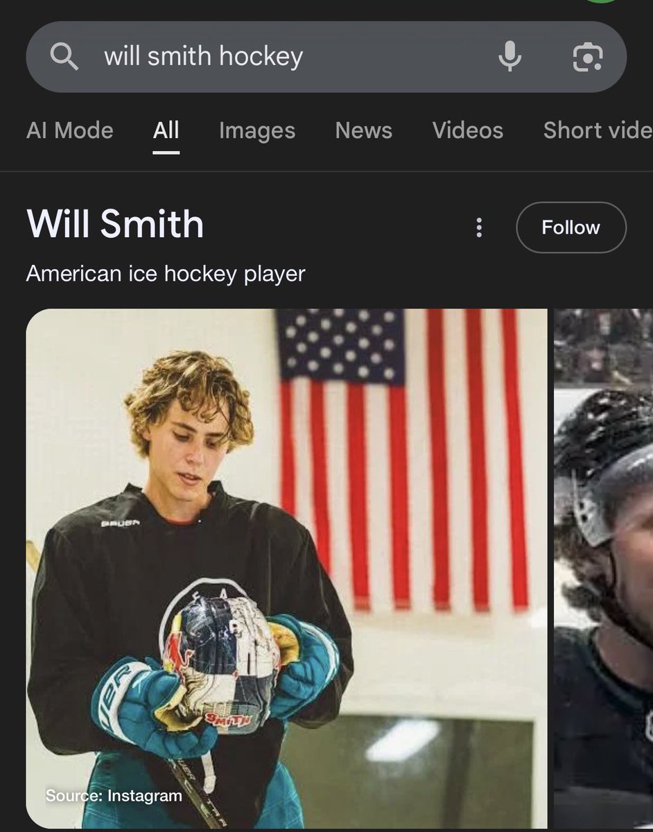 will2mack71's tweet image. whoever made sure this is the first picture you see when googling will smith hockey cooked so hard here
