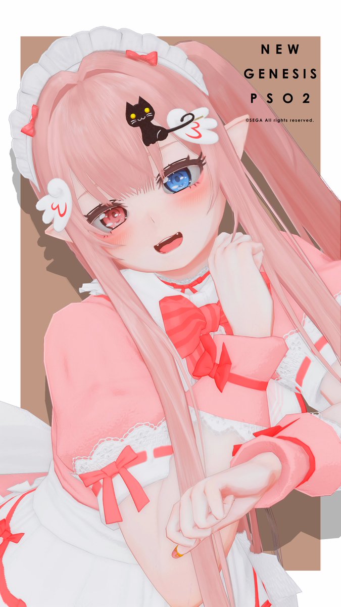 mthelle55's tweet image. 一カ月ぶりピュアメイド🍰☕️
#PSO2NGS_SS