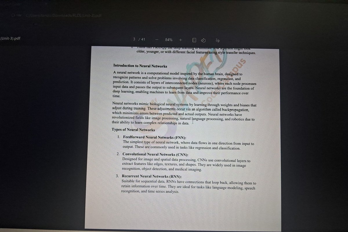 HeIsAGoodCoder's tweet image. Learning about deep learning in RLDL for exams 🥲

#ai #exams #job #hiring #sde #mern